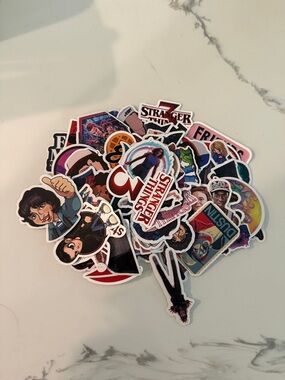Stranger Things Sticker Set of 68 stickers- Colorful TV Series Icons